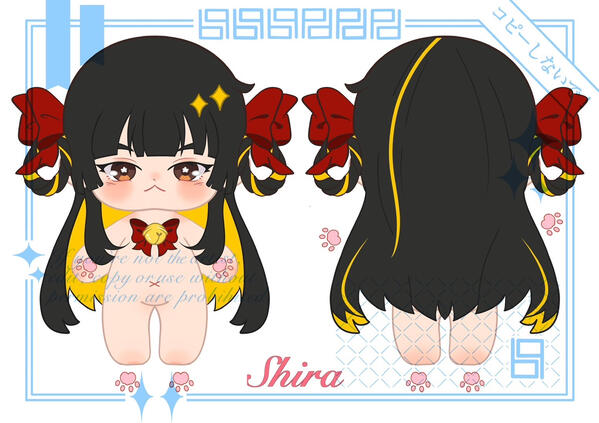 Base Design + Twin Buns + Body Logo + Hair Tattoo + Back side